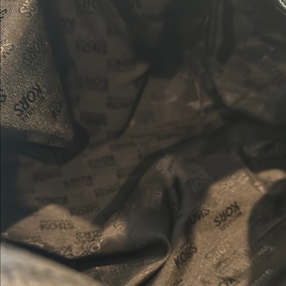 Michael Kors Black Shoulder Bag with Gold Accents - Picture 9 of 9